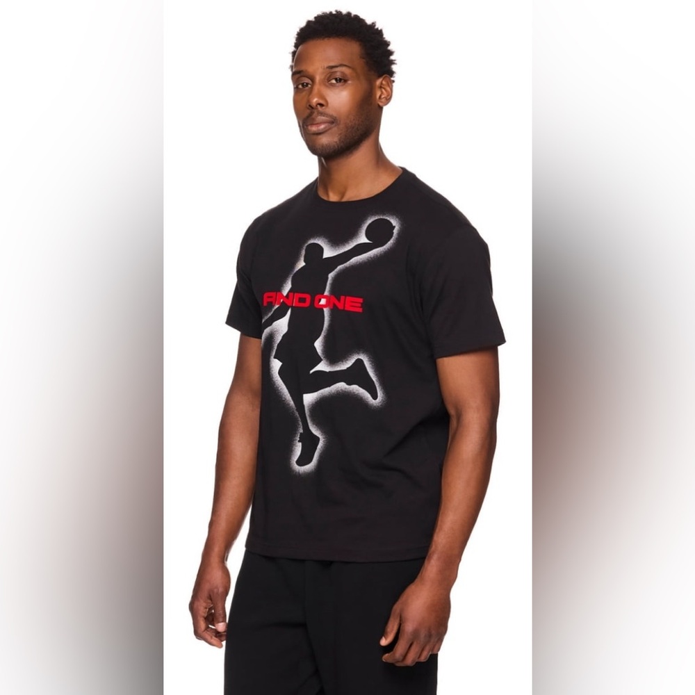AND1 Men's and Big Men's Active Stenciled Graphic T-Shirt - Picture 4 of 6